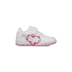Sneakers bianche da Bambina e Ragazza con stampa cuore a contrasto Dieci Baci