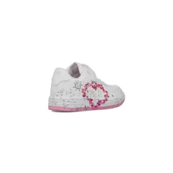 Sneakers bianche da Bambina e Ragazza con stampa cuore a contrasto Dieci Baci