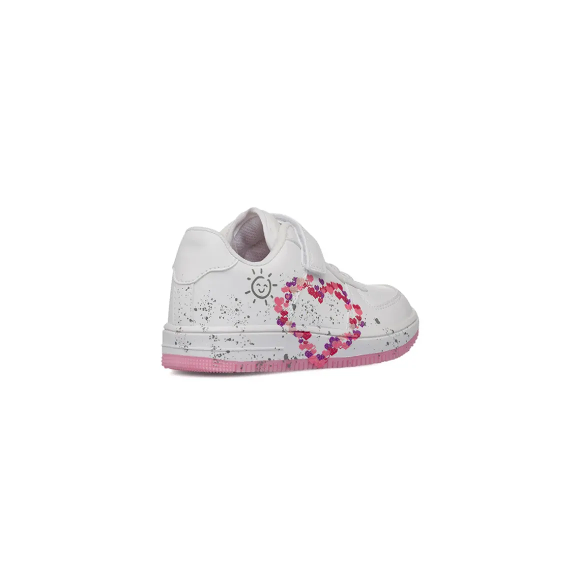 Sneakers bianche da Bambina e Ragazza con stampa cuore a contrasto Dieci Baci