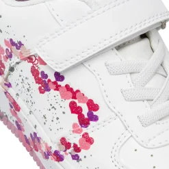 Sneakers bianche da Bambina e Ragazza con stampa cuore a contrasto Dieci Baci