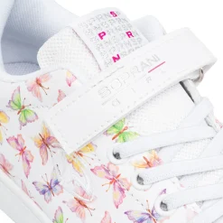 Sneakers Bianche da Bambina e Ragazza Soprani Sport con stampa farfalle