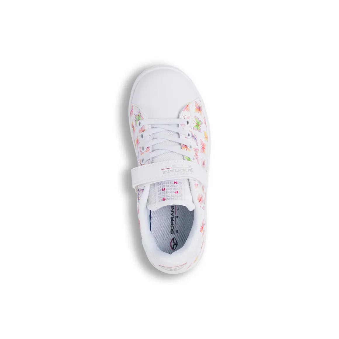 Sneakers Bianche da Bambina e Ragazza Soprani Sport con stampa farfalle