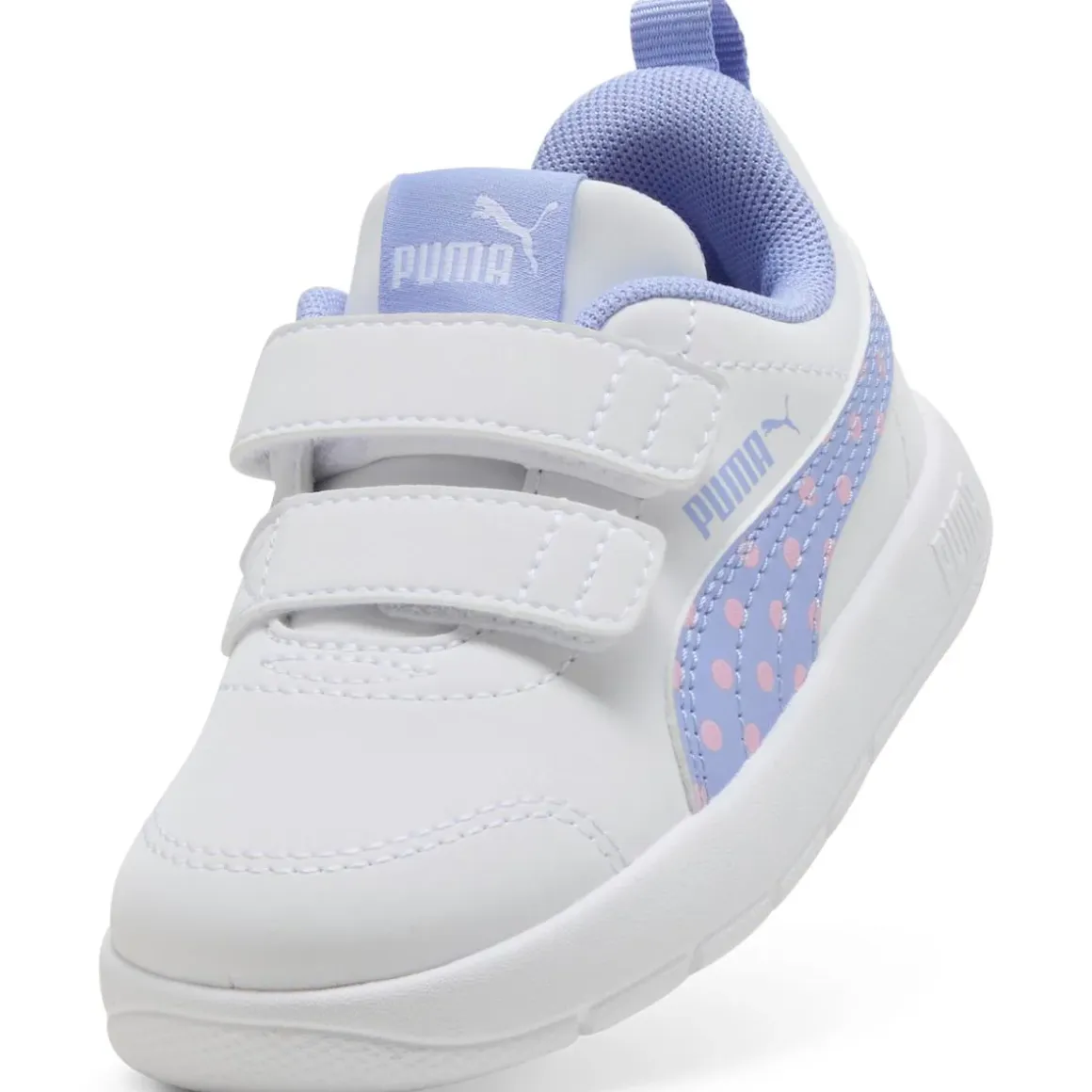 Sneakers Bianche da Bambina Primi Passi con dettagli lilla Puma