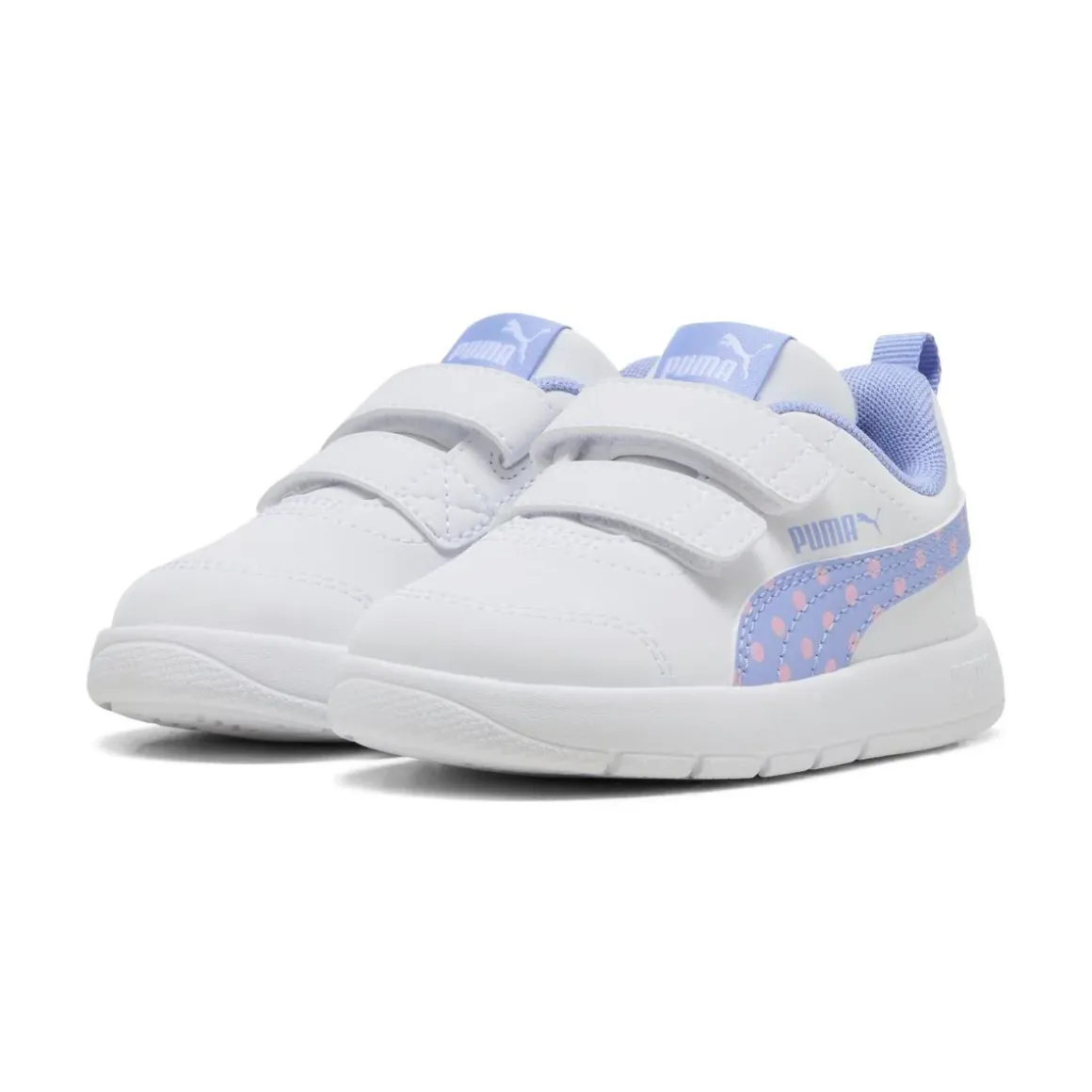 Sneakers Bianche da Bambina Primi Passi con dettagli lilla Puma