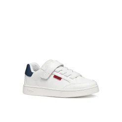 Sneakers bianche da Bambino con suola traspirante e strappo Geox