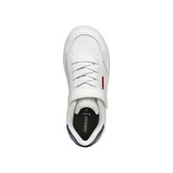 Sneakers bianche da Bambino con suola traspirante e strappo Geox