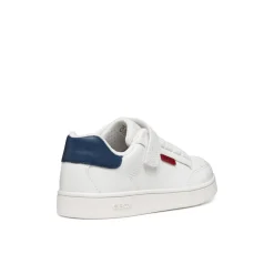 Sneakers bianche da Bambino con suola traspirante e strappo Geox
