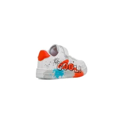 Sneakers bianche da bambino con stampa 'Cool!' Space Boy