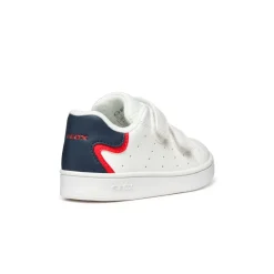 Sneakers bianche da Bambino con doppi strappi e suola traspirante Geox