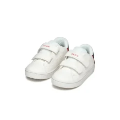 Sneakers bianche da Bambino con doppi strappi e suola traspirante Geox