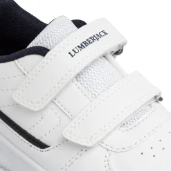 Sneakers bianche da bambino con logo laterale Lumberjack Finster PS