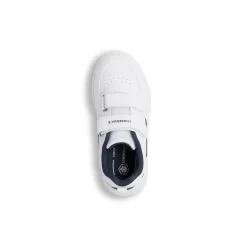 Sneakers bianche da bambino con logo laterale Lumberjack Finster PS