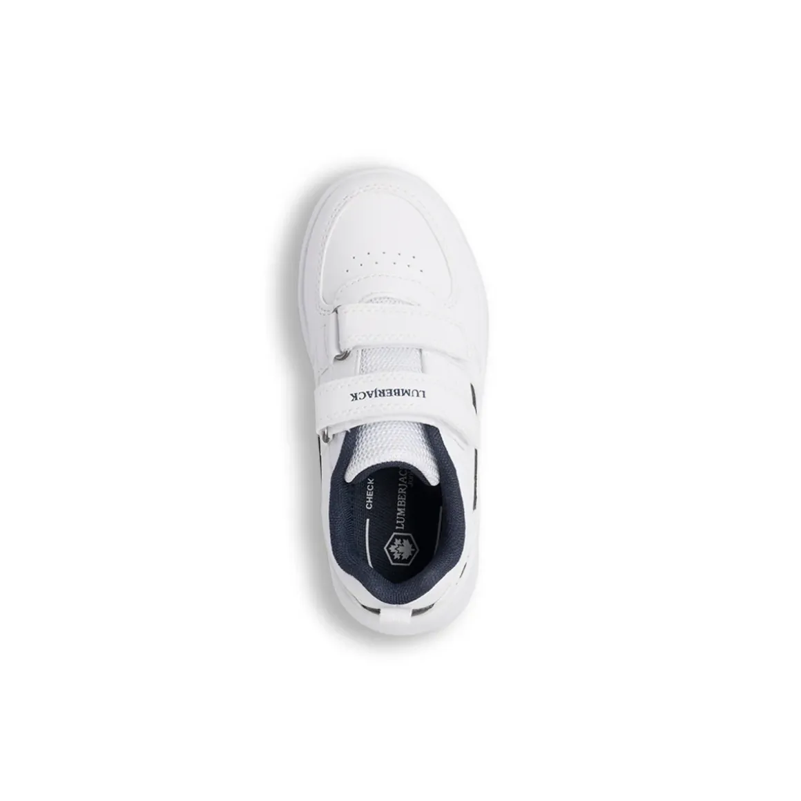 Sneakers bianche da bambino con logo laterale Lumberjack Finster PS