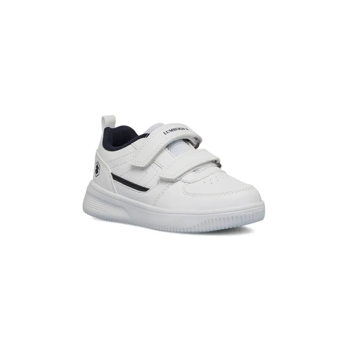Sneakers bianche da bambino con logo laterale Lumberjack Finster PS