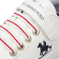 Sneakers bianche da Bambino con logo U.S. Grand Polo