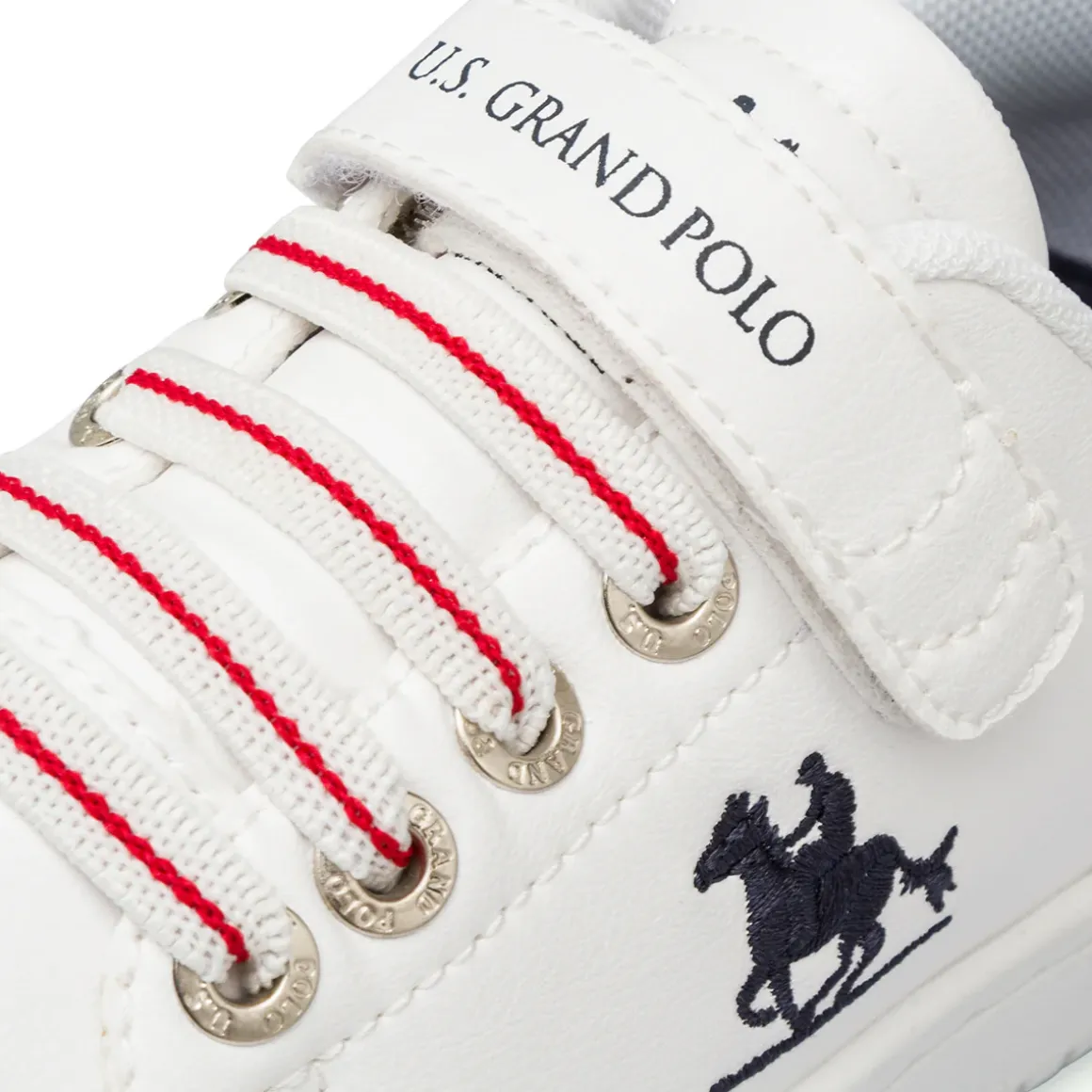 Sneakers bianche da Bambino con logo U.S. Grand Polo