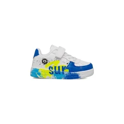 Sneakers bianche da Bambino con schizzi di colore Space Boy