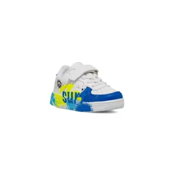 Sneakers bianche da Bambino con schizzi di colore Space Boy