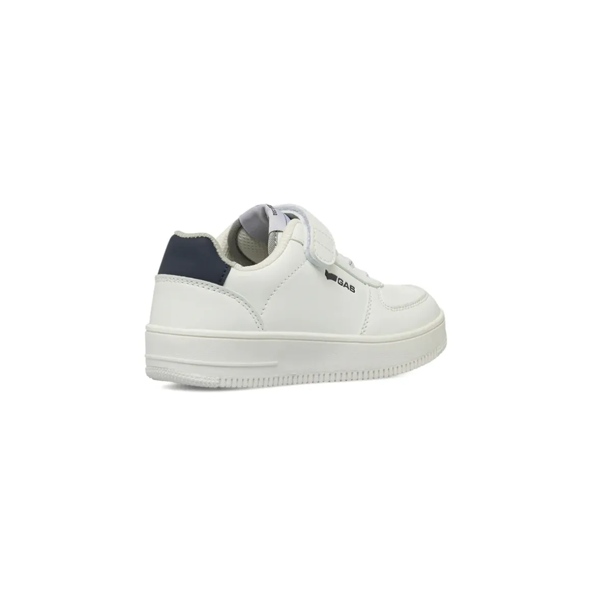 Sneakers bianche da bambino Gas con chiusura in velcro e lacci elastici