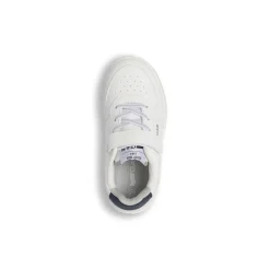 Sneakers bianche da bambino Gas con chiusura in velcro e lacci elastici