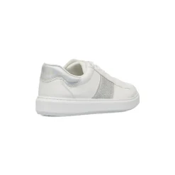 Sneakers bianche da Donna con inserto argento e glitter Lora Ferres