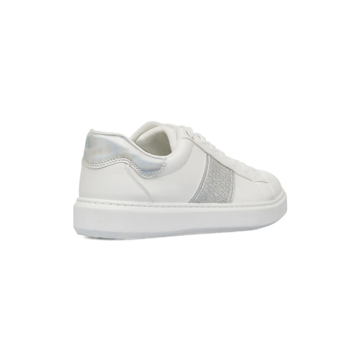 Sneakers bianche da Donna con inserto argento e glitter Lora Ferres