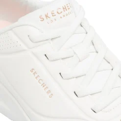 Sneakers bianche da donna con soletta memory foam Skechers Uno Lite Work