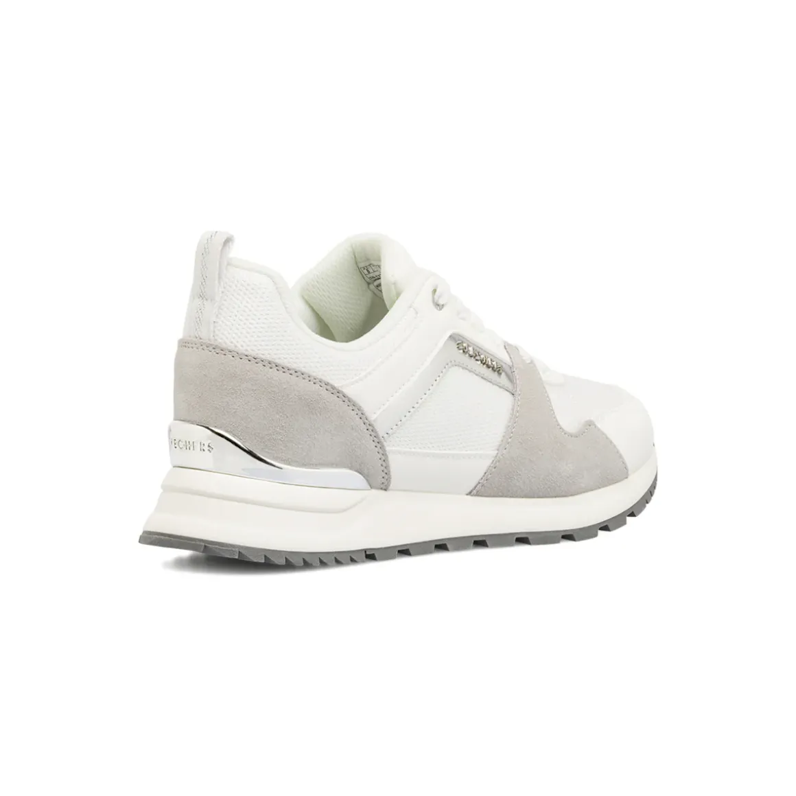 Sneakers bianche da Donna con inserti grigi Skechers Fashion Fit 2.0