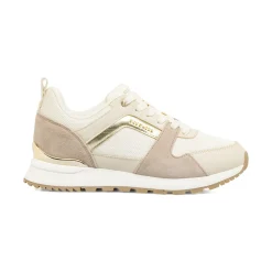 Sneakers bianche da Donna con inserti taupe Skechers Fashion Fit 2.0