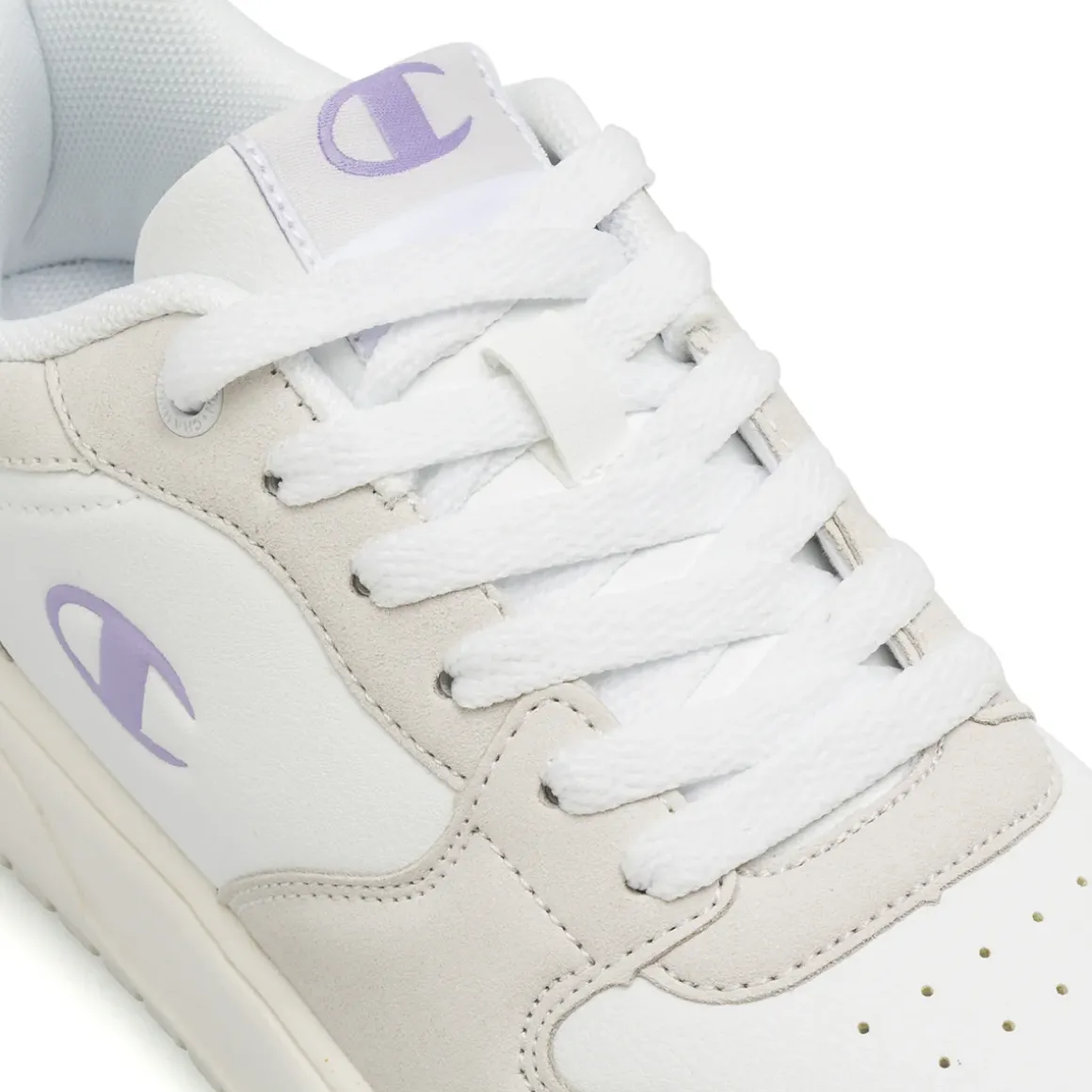 Sneakers bianche da Donna con dettagli effetto scamosciato Champion