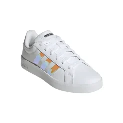 Sneakers bianche da Donna con strisce iridescenti adidas GRAND COURT
