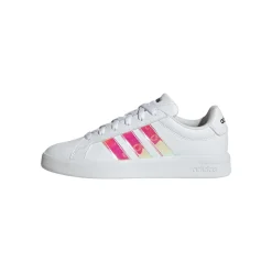 Sneakers bianche da Donna con strisce iridescenti adidas GRAND COURT