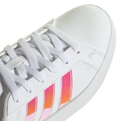 Sneakers bianche da Donna con strisce iridescenti adidas GRAND COURT