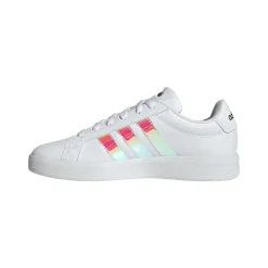 Sneakers bianche da Donna con strisce iridescenti adidas GRAND COURT