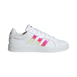 Sneakers bianche da Donna con strisce iridescenti adidas GRAND COURT