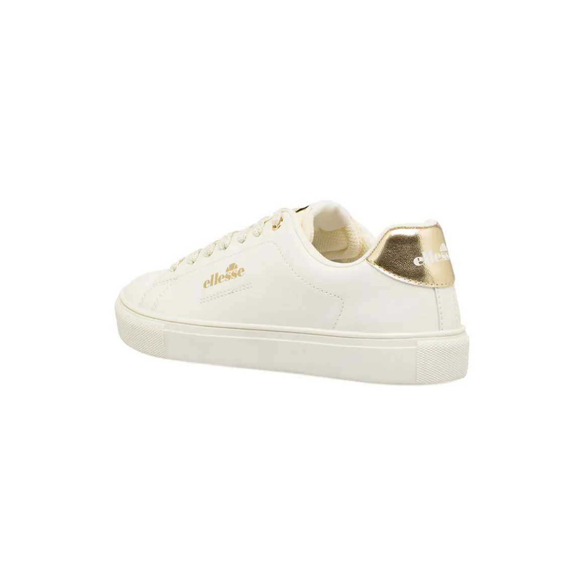 Sneakers bianche da Donna con dettagli oro e lacci glitter Ellesse