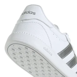 Sneakers bianche da Donna con dettagli argento adidas BREAKNET SLEEK