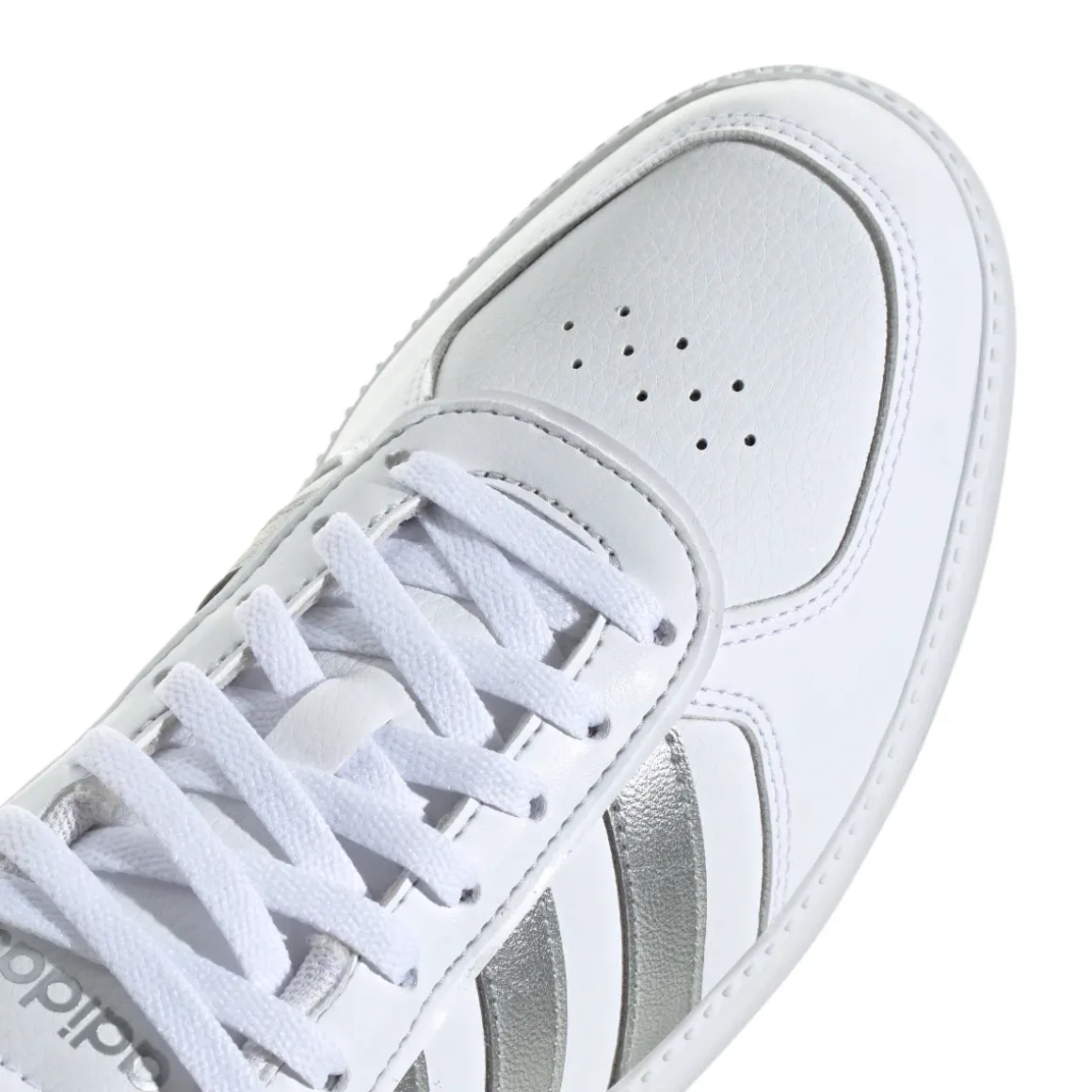 Sneakers bianche da Donna con dettagli argento adidas BREAKNET SLEEK