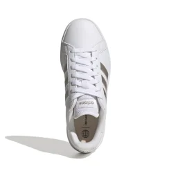 Sneakers bianche da donna con strisce a contrasto adidas Grand Court Base 2.0