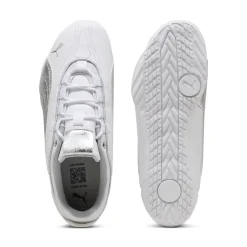 Sneakers bianche da Donna con dettagli argento laminato Puma