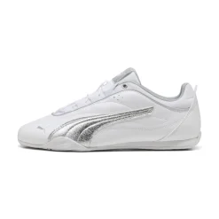 Sneakers bianche da Donna con dettagli argento laminato Puma