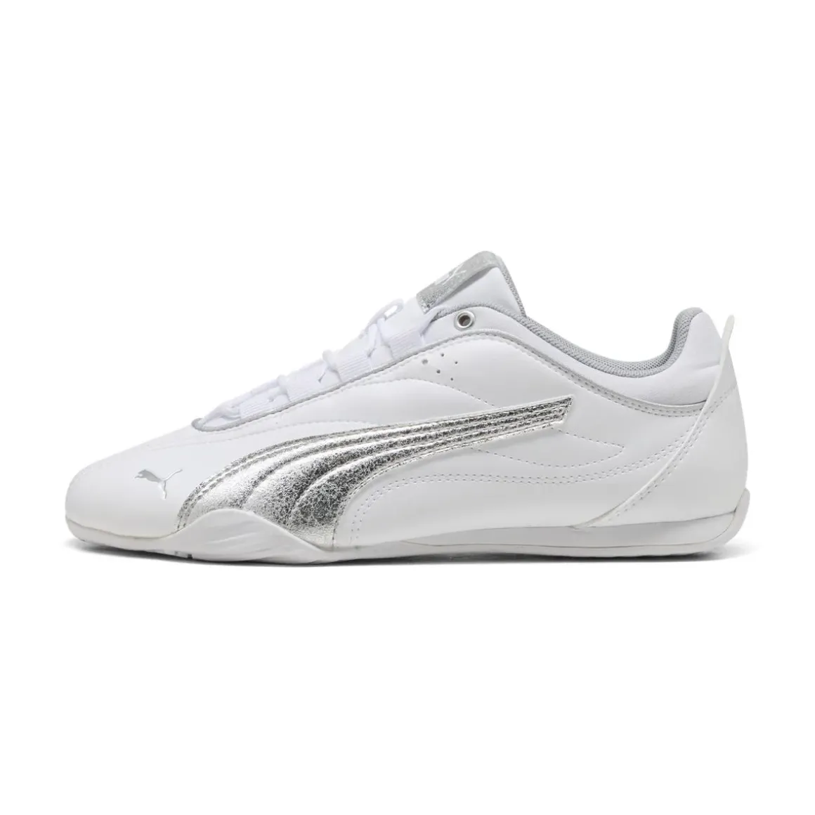 Sneakers bianche da Donna con dettagli argento laminato Puma
