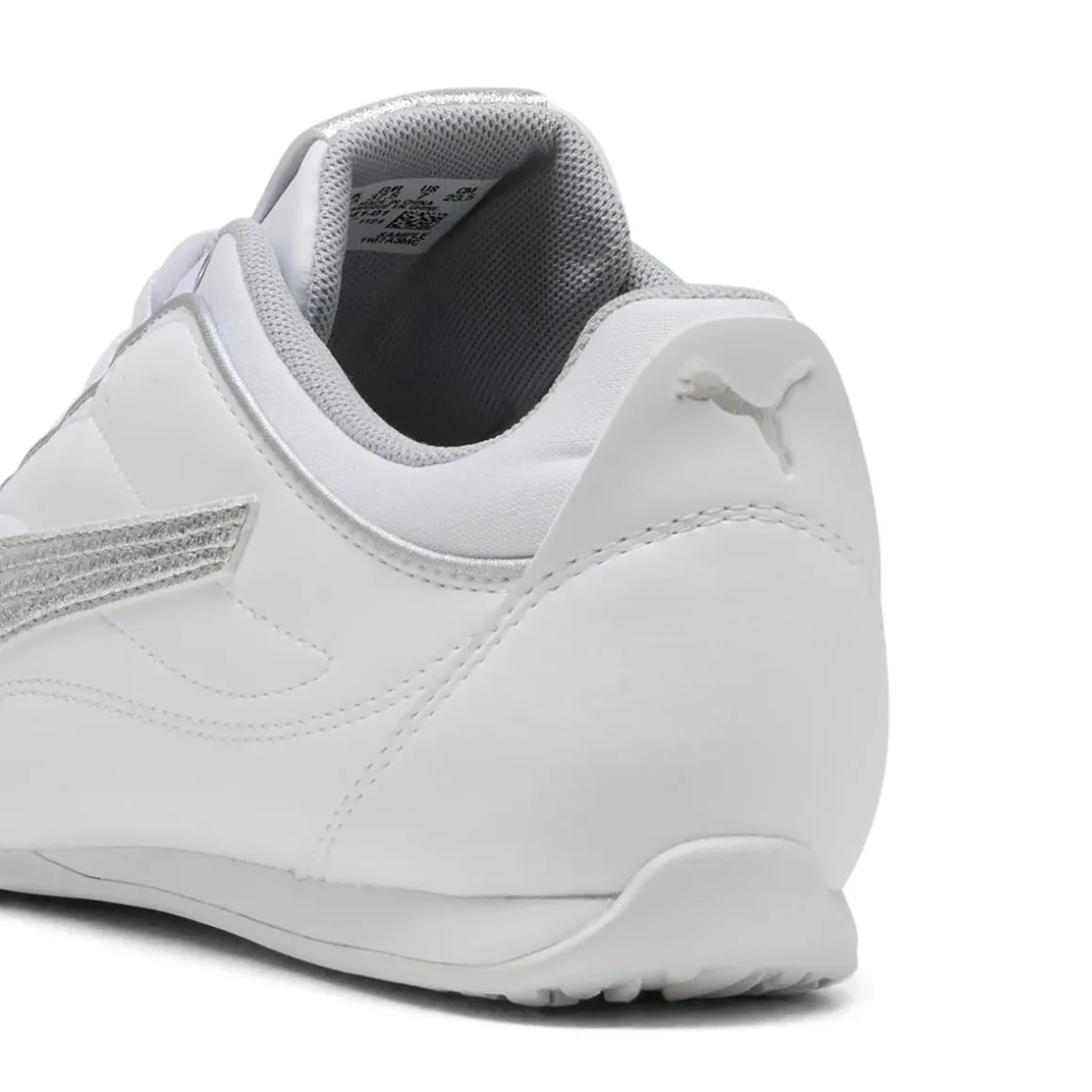 Sneakers bianche da Donna con dettagli argento laminato Puma