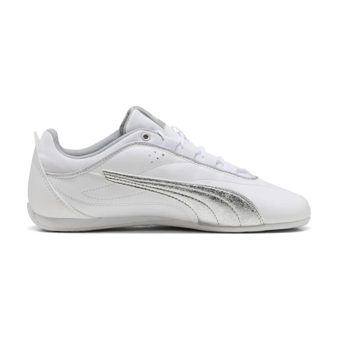 Sneakers bianche da Donna con dettagli argento laminato Puma