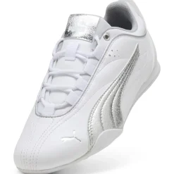 Sneakers bianche da Donna con dettagli argento laminato Puma