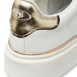 Sneakers bianche da Donna con dettagli oro Swish Jeans