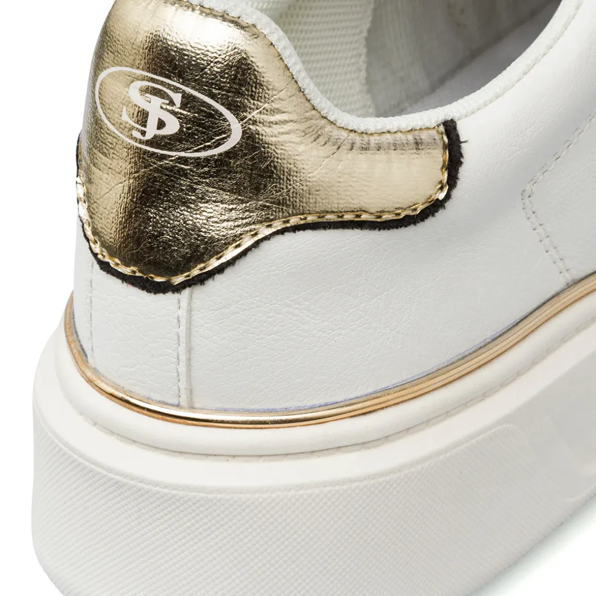 Sneakers bianche da Donna con dettagli oro Swish Jeans