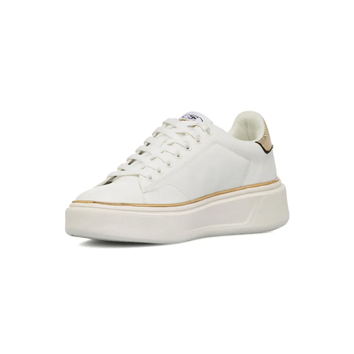 Sneakers bianche da Donna con dettagli oro Swish Jeans