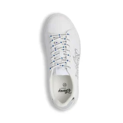 Sneakers bianche da Donna con stampa e dettagli silver Stitch & Angel