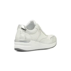 Sneakers bianche da Donna con inserti argento e zeppa Lora Ferres
